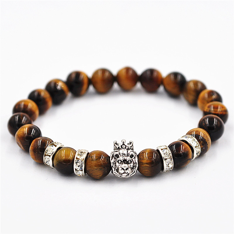 2018 New Fashion Lion Crown & Matte Stone Beads Charm Bracelets For Men Women Jewelry pulseira masculina
2018 New Fashion Lion Crown & Matte Stone Beads Charm Bracelets For Men Women Jewelry pulseira masculina