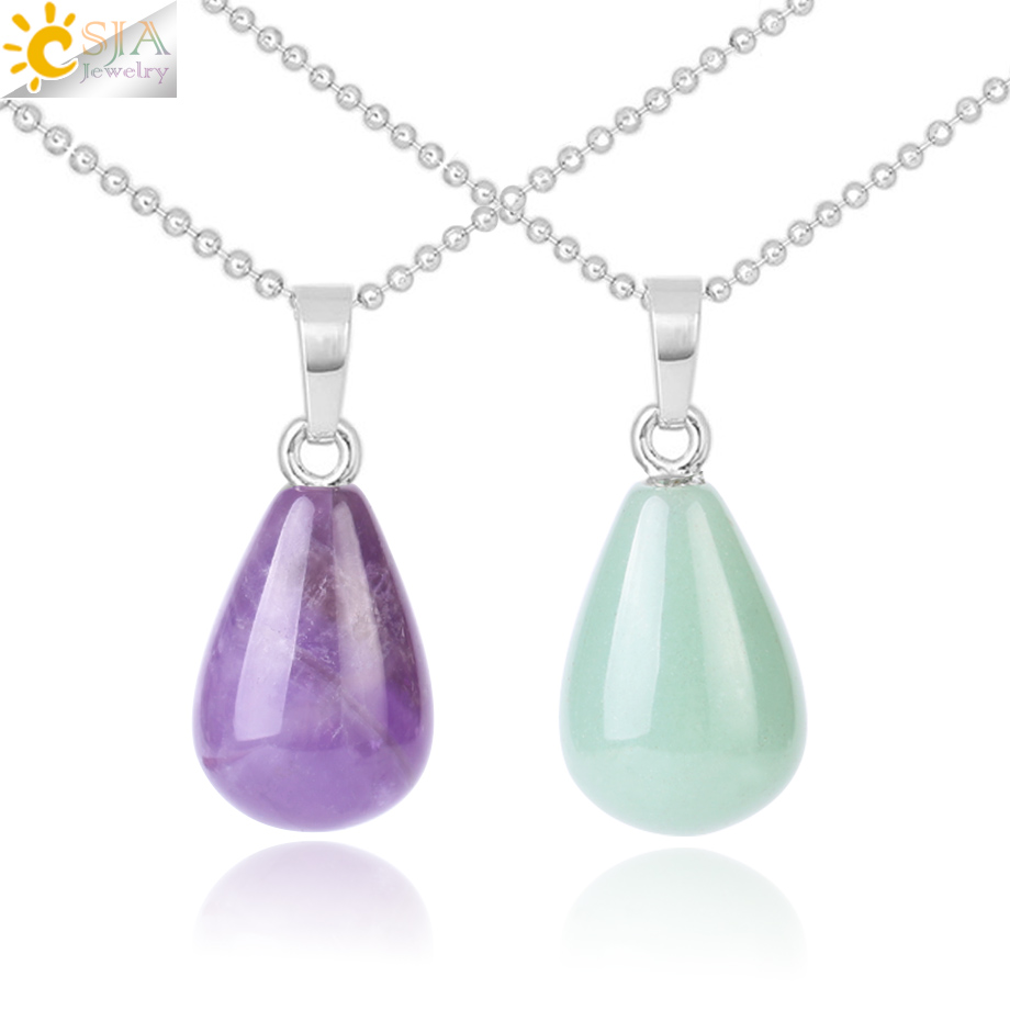 CSJA Women Tear Water Drop Retail Pendant Necklace Natural Gemstone Charms Jewelry Gift Wholesale 13 Colors Free Shipping Choosable F519
CSJA Women Tear Water Drop Retail Pendant Necklace Natural Gemstone Charms Jewelry Gift Wholesale 13 Colors Free Shipping Choosable F519