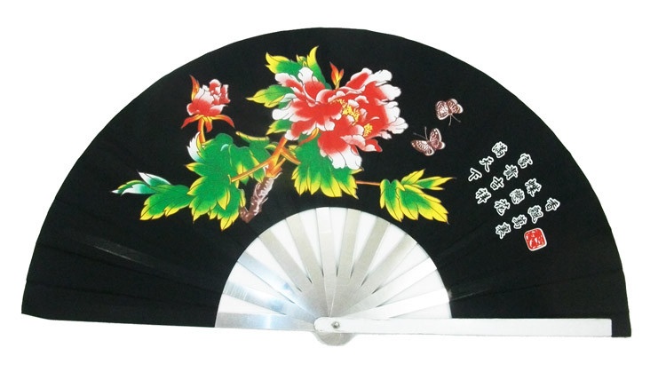 All stainless steel fan bones tai chi kung fu fan tieshan dance quinquagenarian fitness metal fan