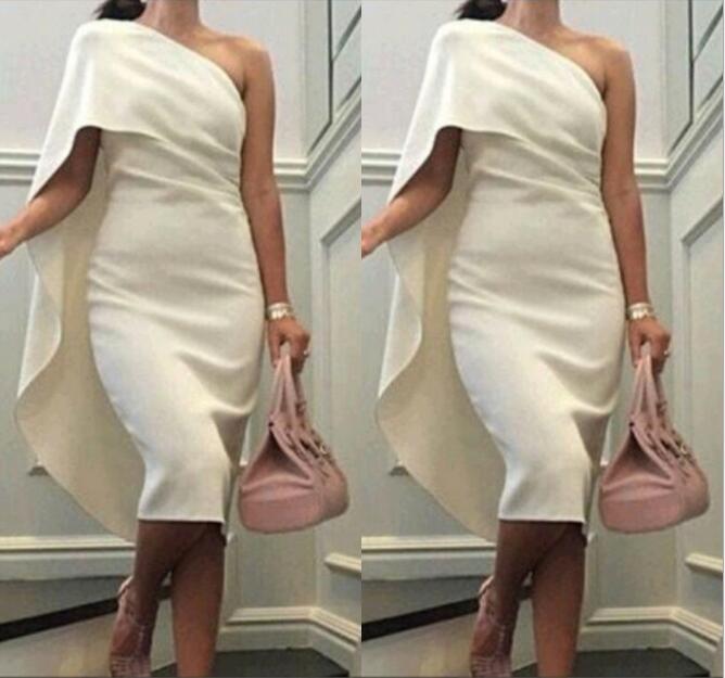 New One Shoulder Sheath Prom Dresses With Cape Tea Length Party Dress Plus Size Formal Homecoming Gowns Short Cheap Women Cocktail Dresses, Coral
New One Shoulder Sheath Prom Dresses With Cape Tea Length Party Dress Plus Size Formal Homecoming Gowns Short Cheap Women Cocktail Dresses, Coral