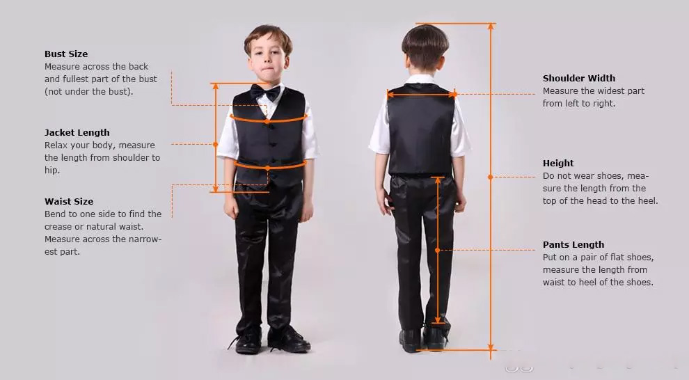 New Arrival One Button White Boy's Formal Tuxedos With Peaked Lapel Kids Tuxedos Wedding Three Pieces Party Suits (Jacket+Pants+Vest)