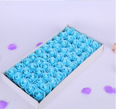 50PCS/Box Artificial Flowers 2018 Romantic Rose Soap Flower Heads Wedding Decoration DIY Fake Flowers Home Decor