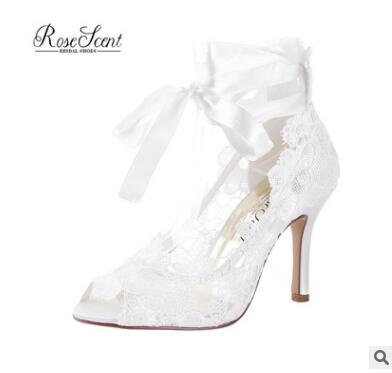 Wedding Shoes Bride Ecru White High-heeled White Lace Embroidery Lace-up Artistic Gentlewomanly Romantic Princess Slap-up Fashion
Wedding Shoes Bride Ecru White High-heeled White Lace Embroidery Lace-up Artistic Gentlewomanly Romantic Princess Slap-up Fashion