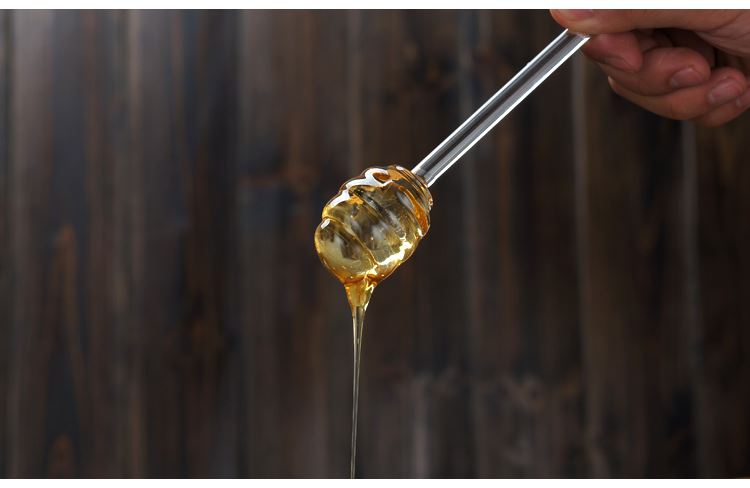 High-grade honey jar crystal glass seasoning bottle glass stirring admission 290ML car candy dispenser Container CL1108052