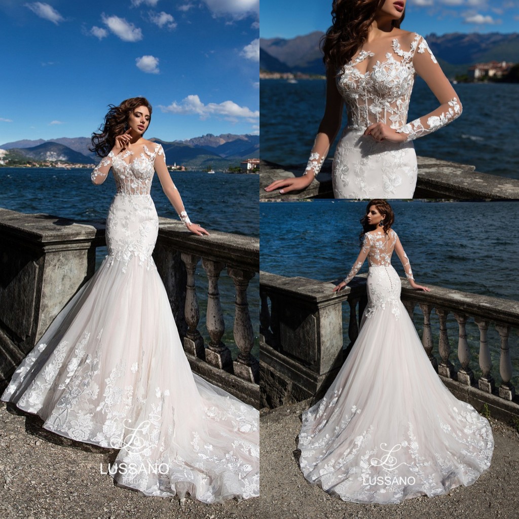 Elegant Sheer Long Sleeve Mermaid Wedding Dresses 2023 Vintage Lace Mermaid Vestido De Novia Court Train Summer Beach Bridal Gowns, Gold
Elegant Sheer Long Sleeve Mermaid Wedding Dresses 2023 Vintage Lace Mermaid Vestido De Novia Court Train Summer Beach Bridal Gowns, Gold