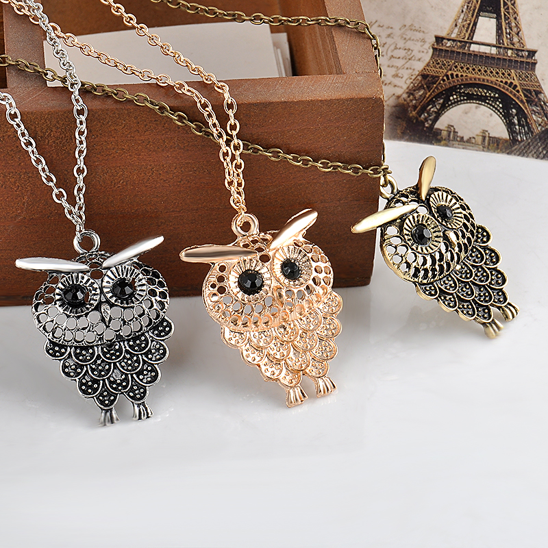 Fashion Women Owl Pendant Neclace Long animal Sweater Chain Bijoux Femme Golden Antique Silver Bronze necklace
Fashion Women Owl Pendant Neclace Long animal Sweater Chain Bijoux Femme Golden Antique Silver Bronze necklace