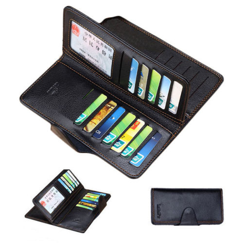 Men Bifold Leather Multi Credit Card Holder Checkbook Purse Long Wallet Clutch Easy to Match Hand Bag, Black
Men Bifold Leather Multi Credit Card Holder Checkbook Purse Long Wallet Clutch Easy to Match Hand Bag, Black