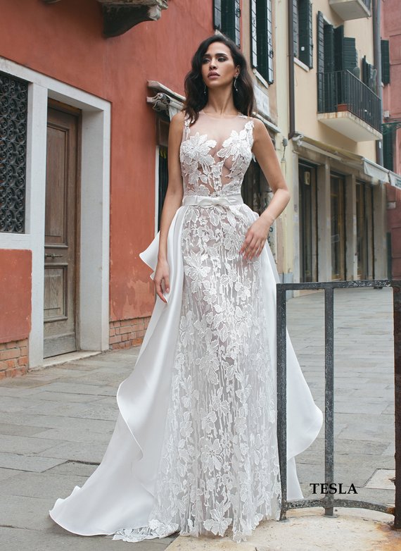 vintage mermaid wedding dresses with overskirts bateau neck lace bridal gowns sweep train illusion wedding dress plus size