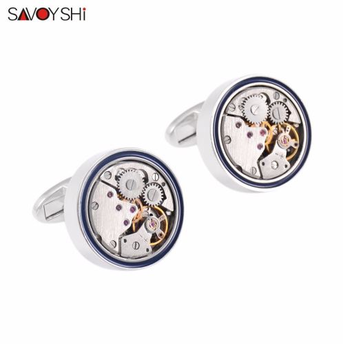 SAVOYSHI Fashion Mens Shirt Cufflinks High Quality Round Steampunk Watch Movement Business Cufflinks Silver Color Jewelry
SAVOYSHI Fashion Mens Shirt Cufflinks High Quality Round Steampunk Watch Movement Business Cufflinks Silver Color Jewelry
