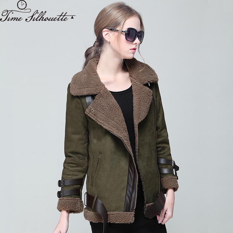 Winter Faux Leather Suede Jacket Women Soft Wool Coat PU Motorcycle Jackets Turn-down Collar Zipper Casual Suede Overcoat H102, Beige
Winter Faux Leather Suede Jacket Women Soft Wool Coat PU Motorcycle Jackets Turn-down Collar Zipper Casual Suede Overcoat H102, Beige