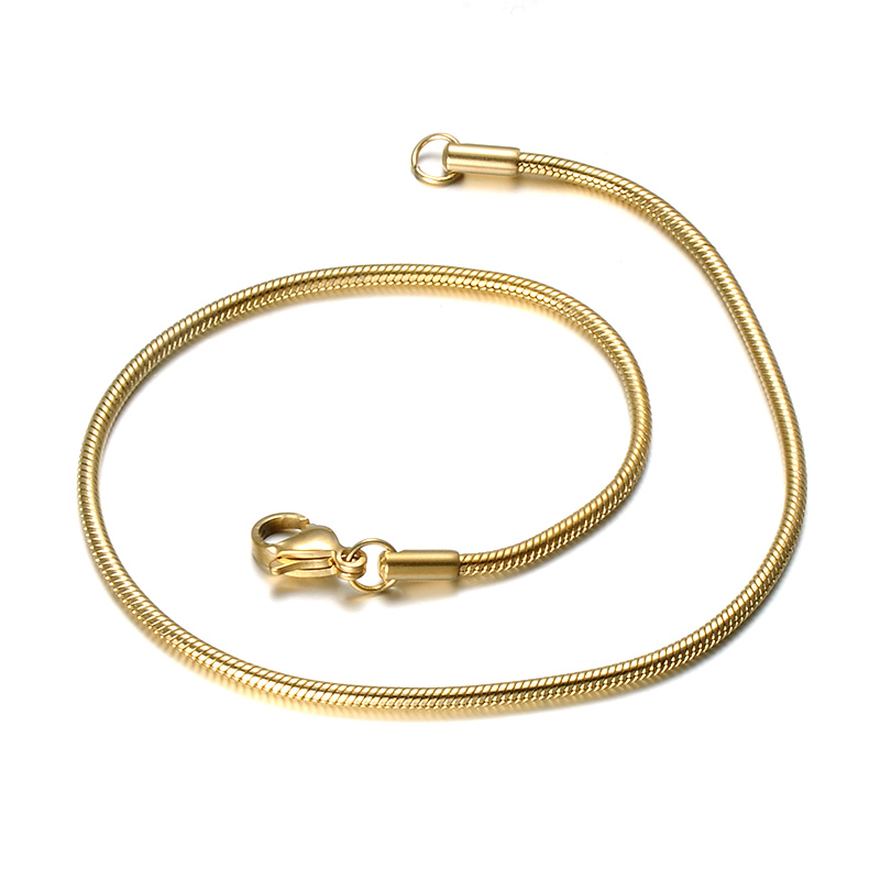 Gold Plated Stainless Steel Snake Chain Bracelet Jewelry Man Women Silver Color Titanium Steel Link Round Snake Chain Bangle Bracelet Gift
Gold Plated Stainless Steel Snake Chain Bracelet Jewelry Man Women Silver Color Titanium Steel Link Round Snake Chain Bangle Bracelet Gift