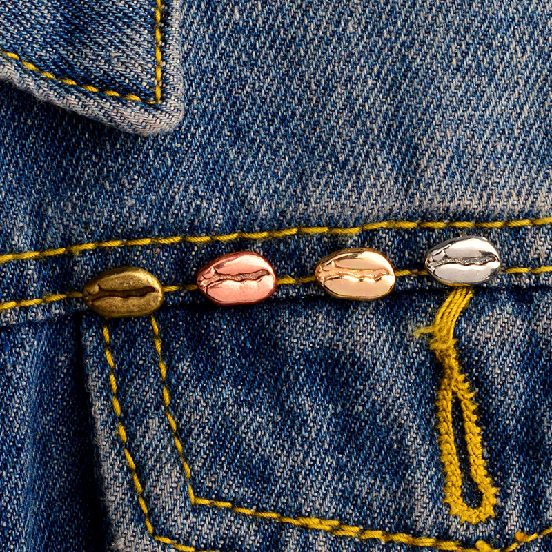 Coffee bean spoon Coffee pins Women men unisex jewelry Badges Lapel pins Brooches Coffee Addict Gifts