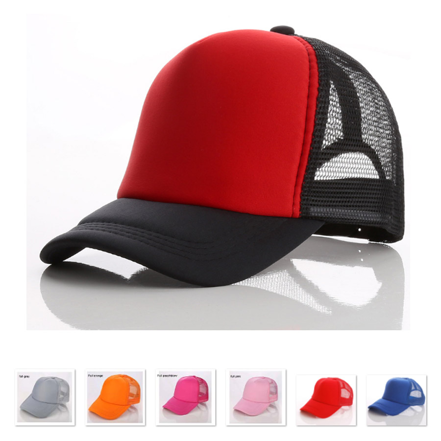 Cheaper Blank Aduit Trucker Caps Patchwork Candy Color Full Black Baseball hat Summer Sports Mesh Cap, Red black
Cheaper Blank Aduit Trucker Caps Patchwork Candy Color Full Black Baseball hat Summer Sports Mesh Cap, Red black