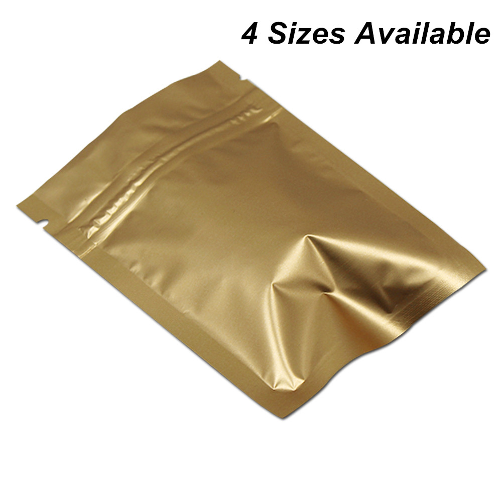 100 Pcs Multi-Sizes Matte Gold Reclosable Foil Aluminum Zipper Lock Packaging Bag for Coffee Tea Powder Mylar Bags Mylar Foil Airtight Pouch
100 Pcs Multi-Sizes Matte Gold Reclosable Foil Aluminum Zipper Lock Packaging Bag for Coffee Tea Powder Mylar Bags Mylar Foil Airtight Pouch