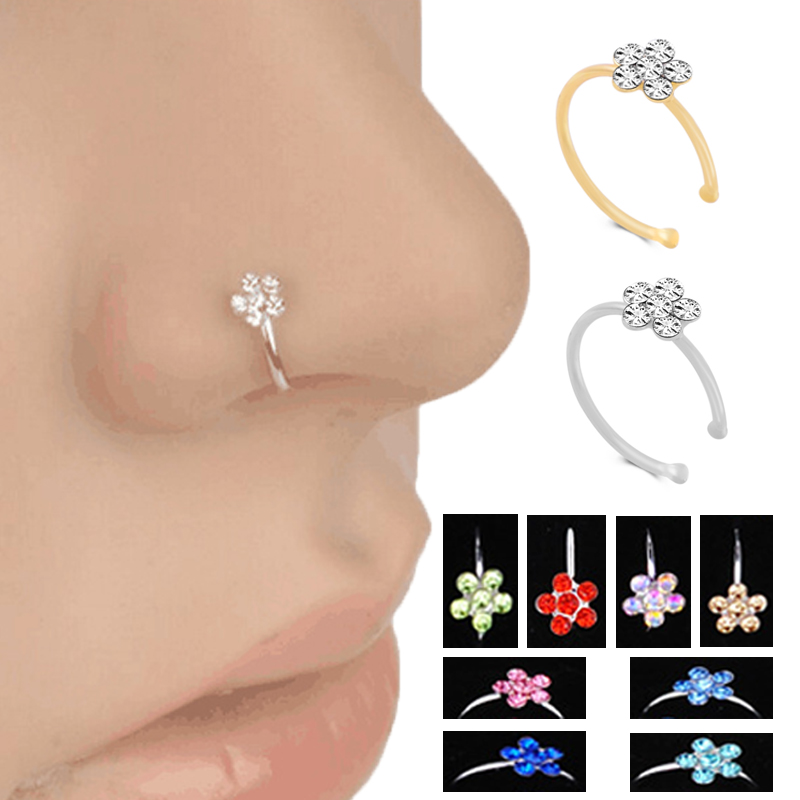 Hot Women Fashion Jewelry Ring Crystal Flowers Charm Nose Ring Body Jewelry Gift Wholesale High Quality
Hot Women Fashion Jewelry Ring Crystal Flowers Charm Nose Ring Body Jewelry Gift Wholesale High Quality
