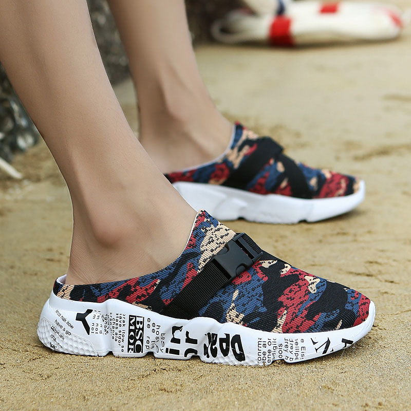 2018 Fashion Big Size 39-46 Summer men's Beach slippers Breathable Mesh Men Slippers Lightweight Slip On footwear Casual sandals, Red
2018 Fashion Big Size 39-46 Summer men's Beach slippers Breathable Mesh Men Slippers Lightweight Slip On footwear Casual sandals, Red