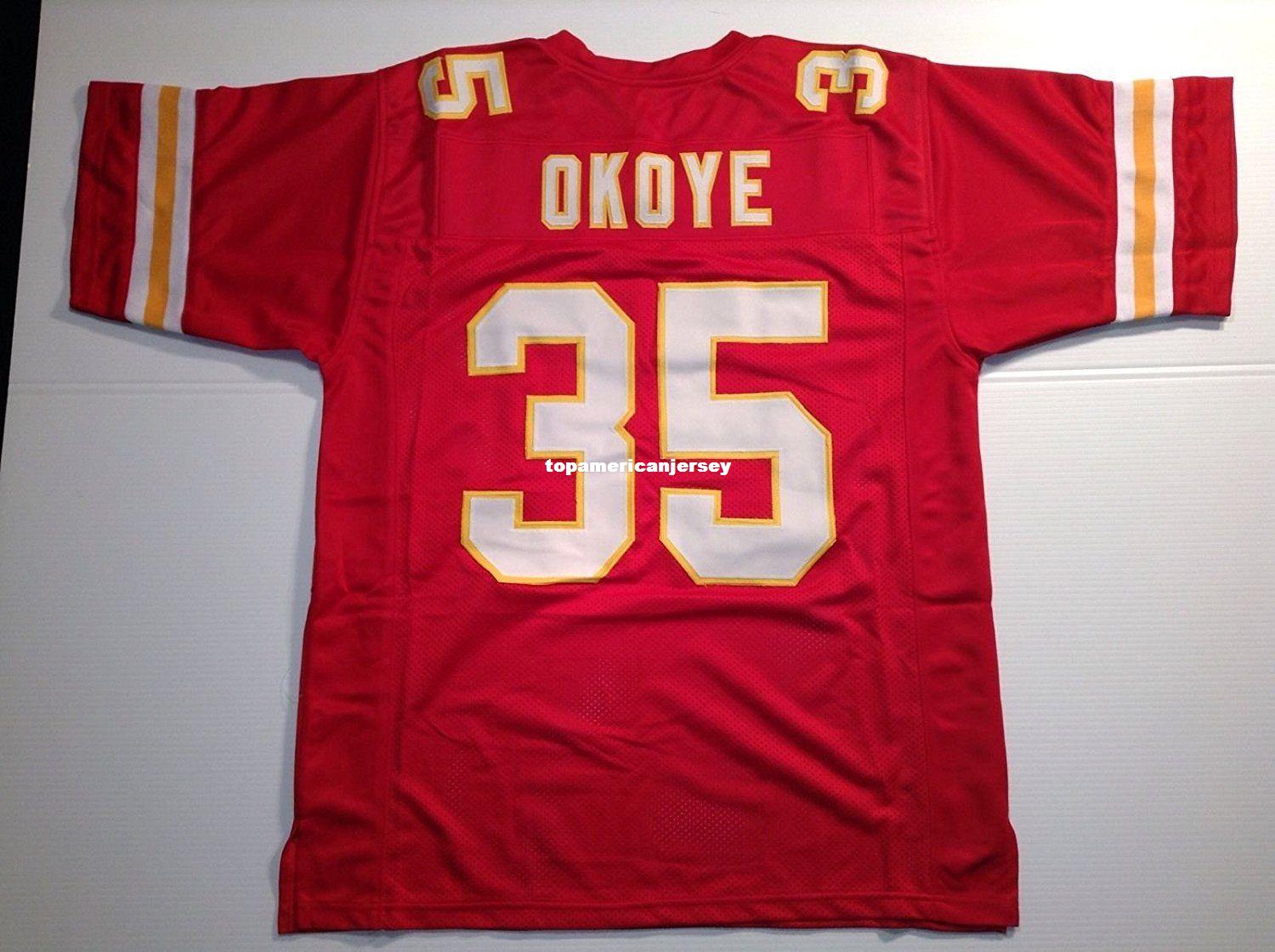 Cheap Retro custom Sewn Stitched #35 Christian Okoye Red MITCHELL & NESS Jersey Top S-5XL,6XL Men's Football Jerseys Rugby
Cheap Retro custom Sewn Stitched #35 Christian Okoye Red MITCHELL & NESS Jersey Top S-5XL,6XL Men's Football Jerseys Rugby