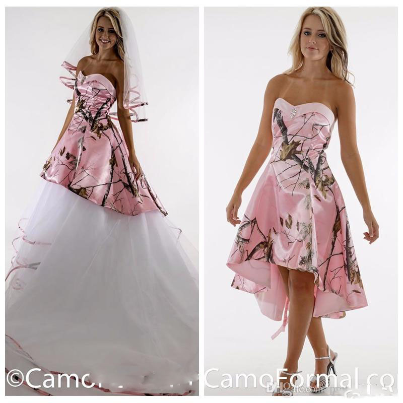2017 Sweetheart Pink Satin Camo Wedding Dress With Detachable Tulle Tiered Bridal Gowns Camouflage Lace Up Back Long Vestidos De Novia, Same as image
2017 Sweetheart Pink Satin Camo Wedding Dress With Detachable Tulle Tiered Bridal Gowns Camouflage Lace Up Back Long Vestidos De Novia, Same as image