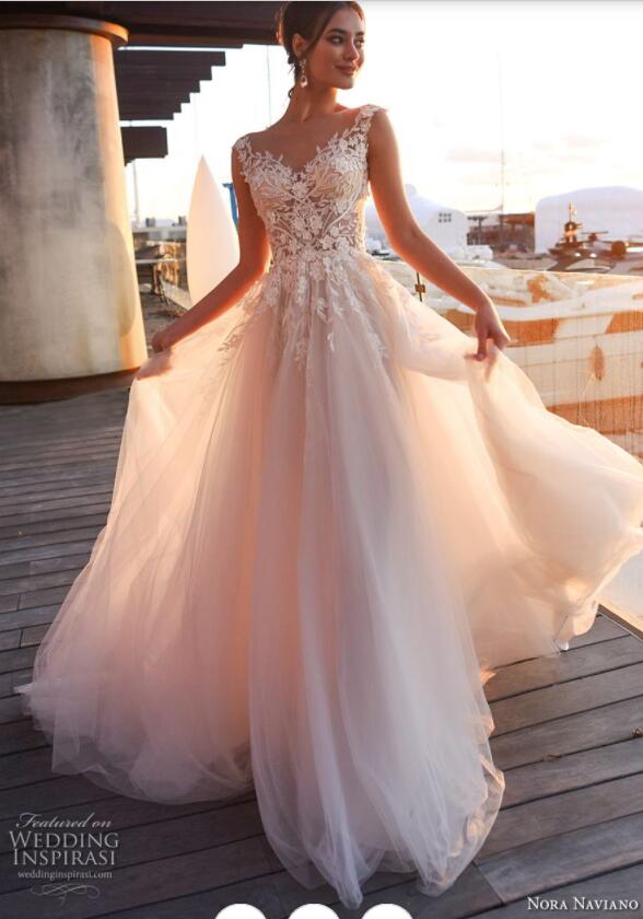 2019 Perfect Beach Wedding Dresses A Line V Neck Cape Sleeves Lace Appliques Boho Bridal Gowns Blush Simple Bohemian Wedding Dress Plus Size