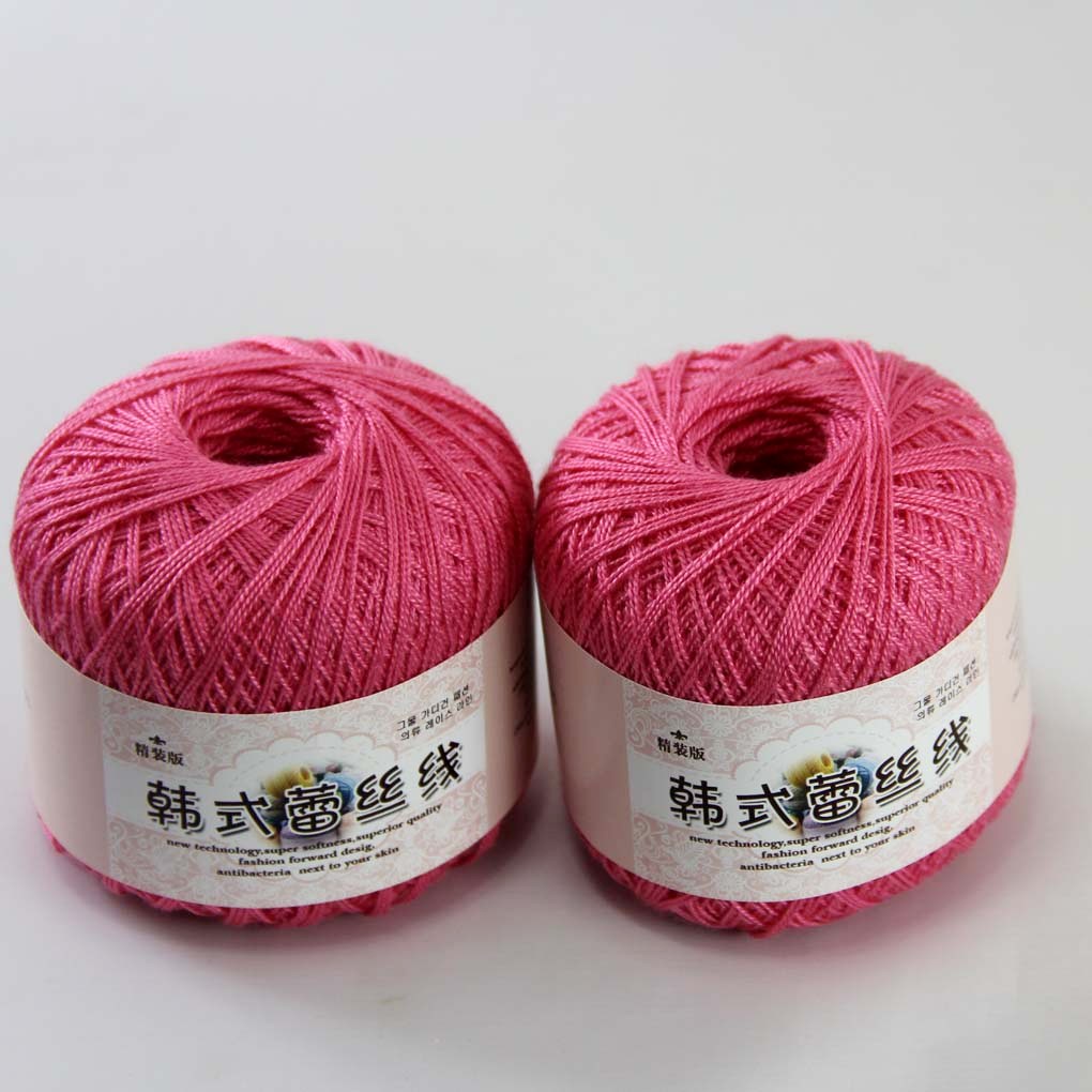 Sale 2BallsX50g Soft Cotton Yarn Thread Crochet Lace Sweaters Knitting Crocheted 16103-2 Berry Pink, Multi-colored
Sale 2BallsX50g Soft Cotton Yarn Thread Crochet Lace Sweaters Knitting Crocheted 16103-2 Berry Pink, Multi-colored