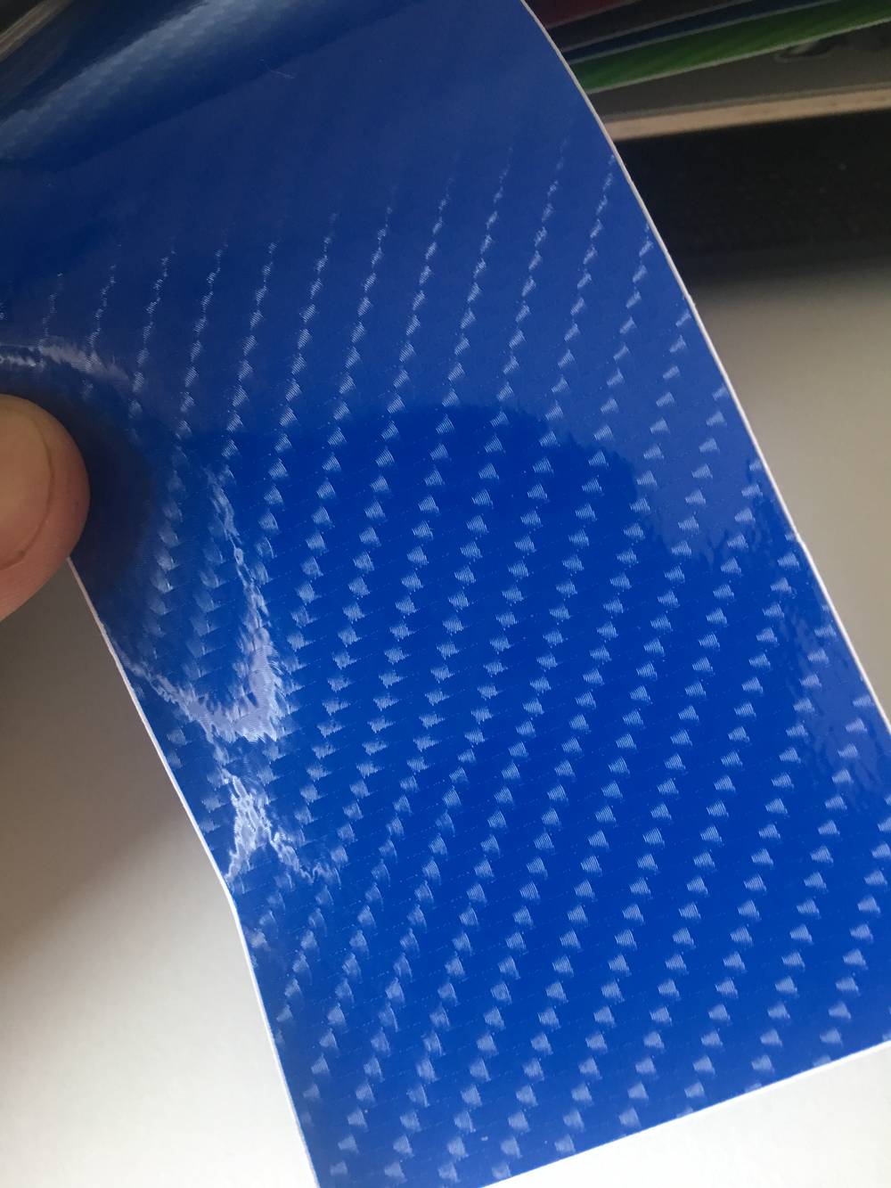 Blue green 6D Gloss Carbon Fiber Vinyl For Car Wrap covering film Like Real Carbon Fibre Film With Air bubble Free 1.52*20M/Roll 5x66ft