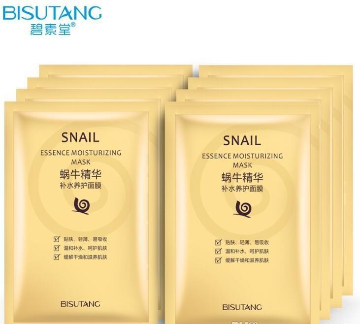 Bisutang Snail Mask Moisturizing Face Mask Oil Control Shrink Pores Facial Masks Snail Dope Mask Paste Skin Care DHL shipment от DHgate WW