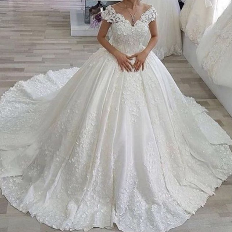 3D-Petals Ball Gown Wedding Dress Lace Appliques Off Shoulder Sleeveless Sexy Bridal Dresses Romantic Dubai Arabia Princess Wedding Dresses, Pink
3D-Petals Ball Gown Wedding Dress Lace Appliques Off Shoulder Sleeveless Sexy Bridal Dresses Romantic Dubai Arabia Princess Wedding Dresses, Pink