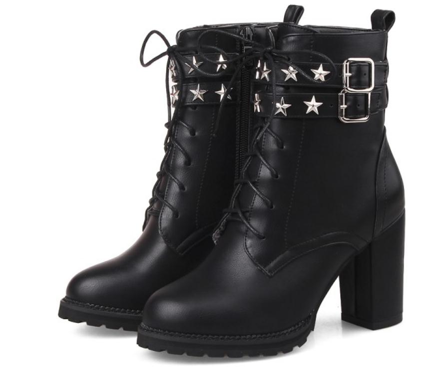Free send 2017 new style High Gang Martin boots autumn winter Coarse heel High-heeled Women's Boots, Black
Free send 2017 new style High Gang Martin boots autumn winter Coarse heel High-heeled Women's Boots, Black