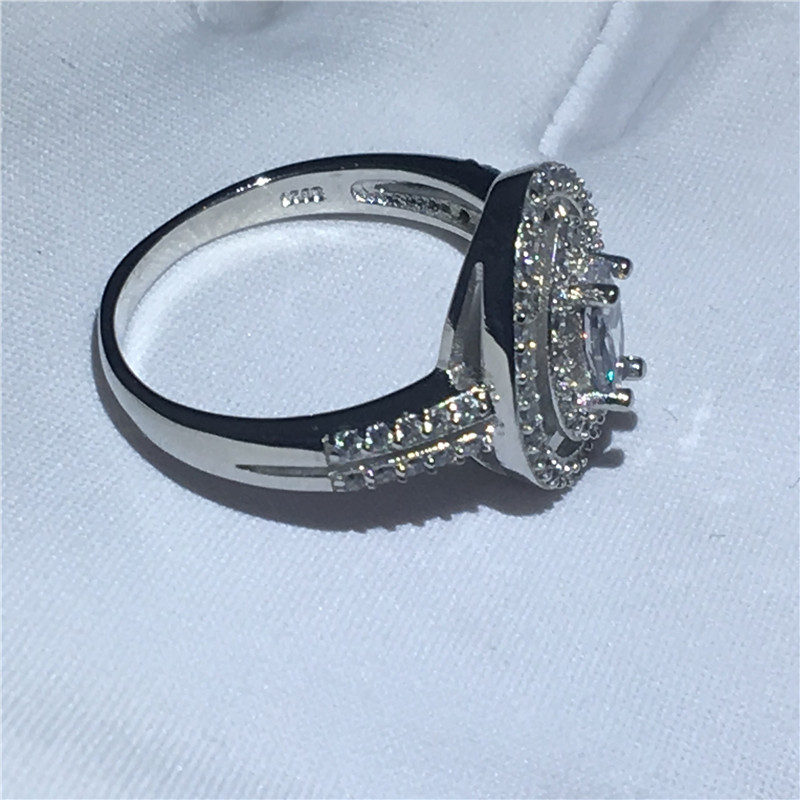 Lovers Marquise Cut ring 925 Sterling silver Diamond Cz Stone Engagement wedding band ring for women Bridal Jewelry