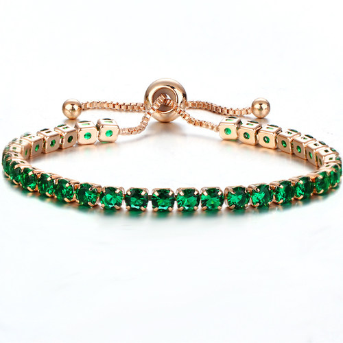 Fashioh Elegant Crystal Chain Link bracelet bangle Cubic Zircon Strand Bracelets For Women pulseiras bijoux