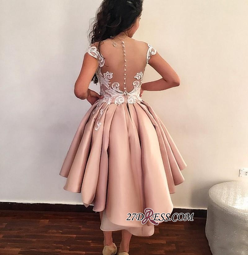 Pink Homecoming Dresses Off The Shoulder Lace Appliques High Low Short Prom Dress Ruffle Women Party Wear Abrabic Evening Gowns
