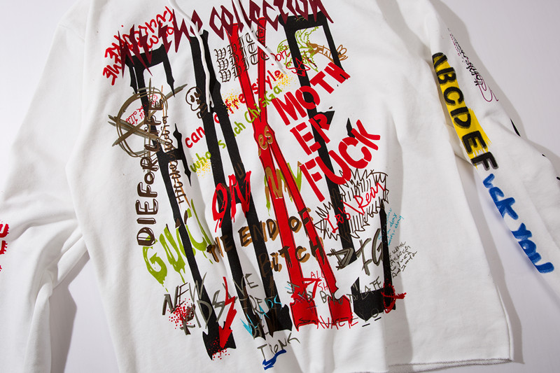 2018 Spring Doodle Sweatshirts Hoodies Men Coon Fashion White Hoodies Us Size S-XXL