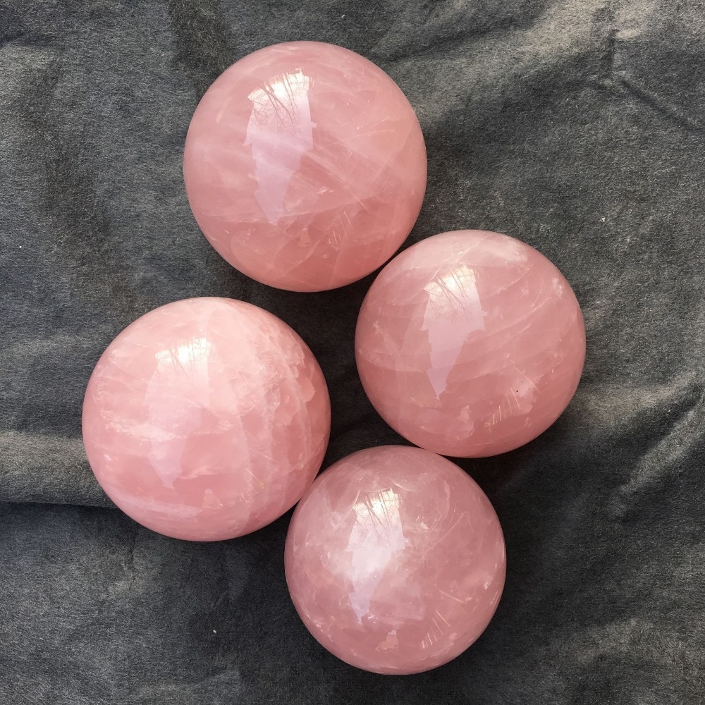 Big Size Natural pink rose quartz Sphere crystal ball healing7344677