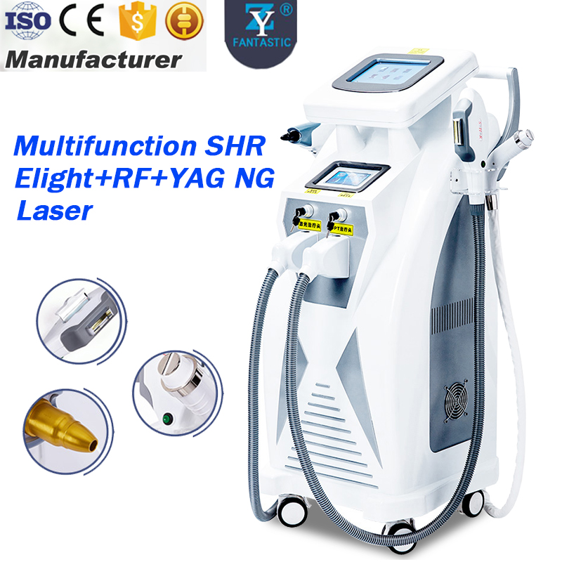 Multifunction OPT Elight Hair Removal IPL Skin Rejuvenation Nd Yag Laser Tattoo Removal Treatment RF Lifting Machine
