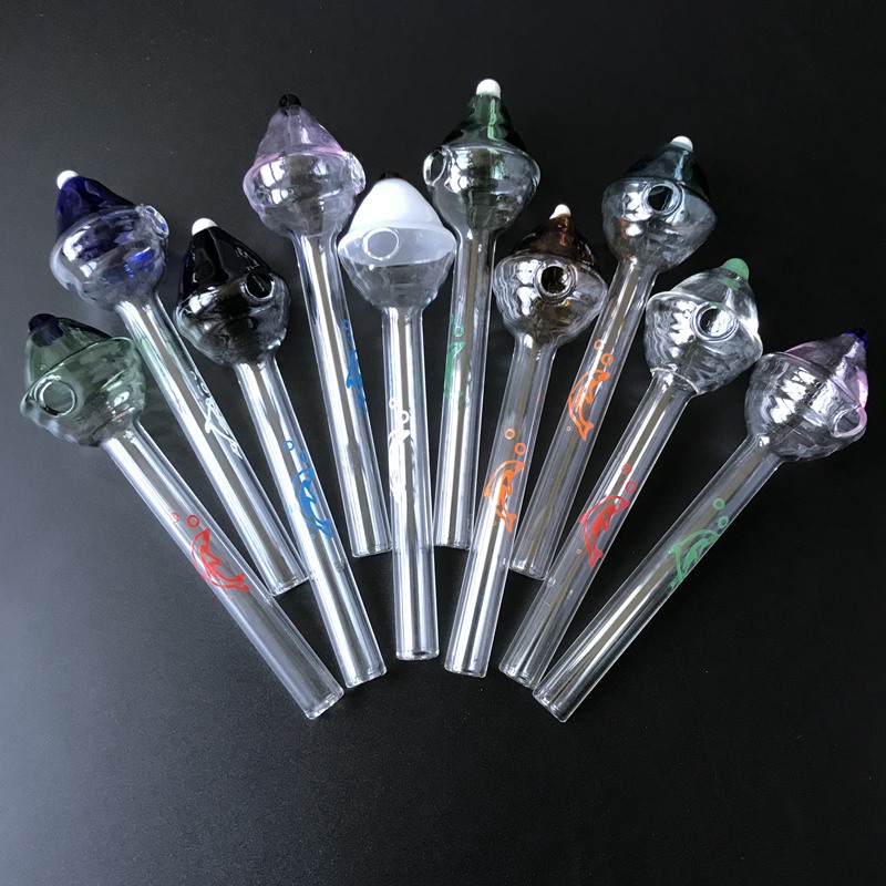 New Design Santa Hat Glass Pipes Mini Glass Pyrex Oil Burner Pipe Dolphin Pattern Smoking Hand Pipe Small Oil Burner Pipe SW43
New Design Santa Hat Glass Pipes Mini Glass Pyrex Oil Burner Pipe Dolphin Pattern Smoking Hand Pipe Small Oil Burner Pipe SW43