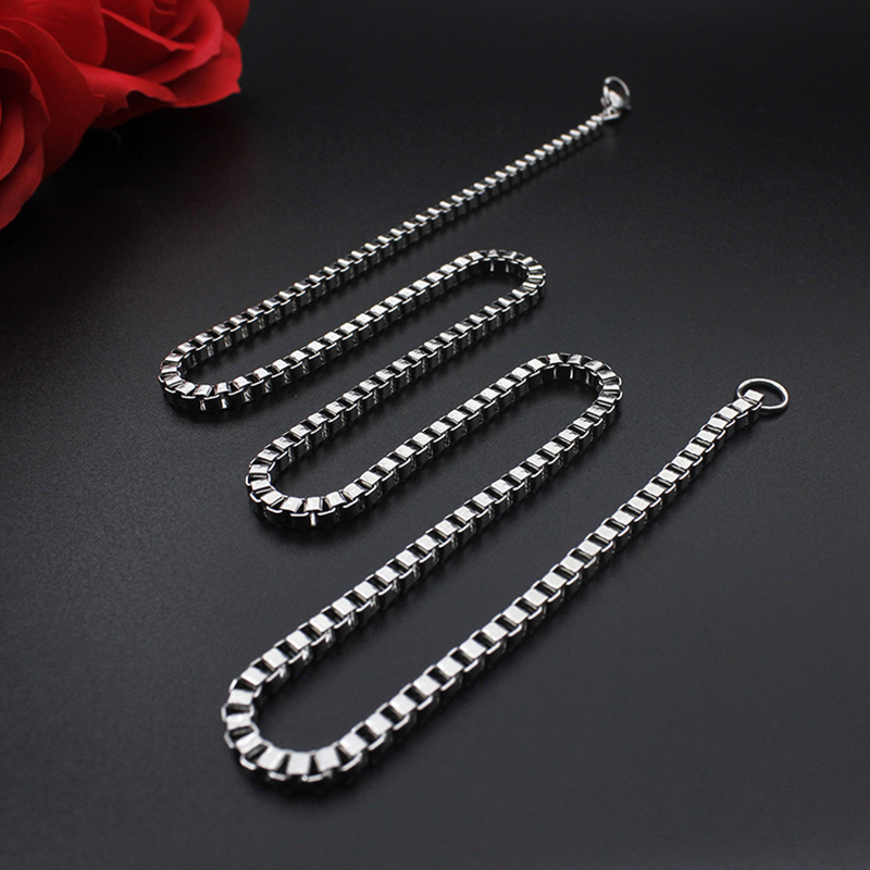 316L Stainless Steel Box Chains Necklace High Quality Titanium Steel Jewelry Jewelry Accessories Mens Women Necklace