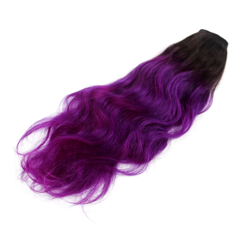 1B/violet Body Wave Hot Selling Wholesale One Piece Clip In Human Hair Extensions 5Clips With Lace Remy Human Hair