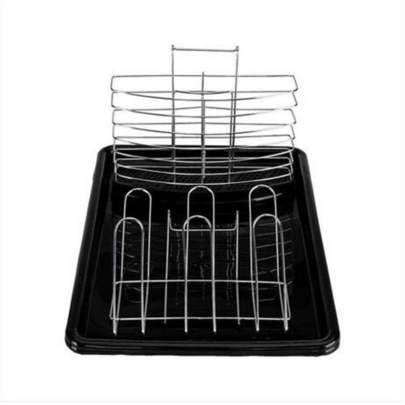 Free shipping Multifunctional Dual Layers Bowls & Dishes & Chopsticks & Spoons Collection Shelf Dish Drainer Black