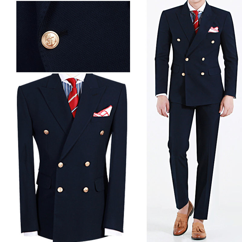 Double-Breasted Navy Blue Groom Tuxedos Peaked Lapel Trim Fit Groomsmen Wedding Tuxedos Men Party Suits((Jacket+Pants+Tie+Girdle) NO;414, Same as image
Double-Breasted Navy Blue Groom Tuxedos Peaked Lapel Trim Fit Groomsmen Wedding Tuxedos Men Party Suits((Jacket+Pants+Tie+Girdle) NO;414, Same as image
