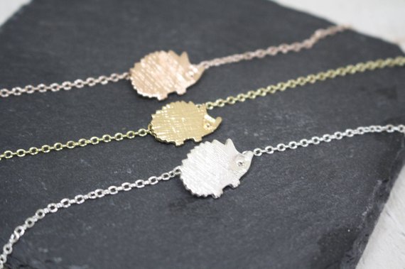 10PCS Hedgehog Necklace for women simple cute cartoon animal porcupine hedgepig necklace for lady gifts