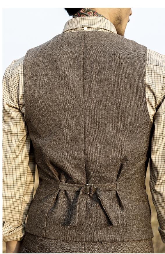 2019 Latest Farm Groom VestsWedding Wool Tailor Made Groomsmen Attire Slim Fit Mens Suit Vest Prom Wedding Waistcoat Dress
