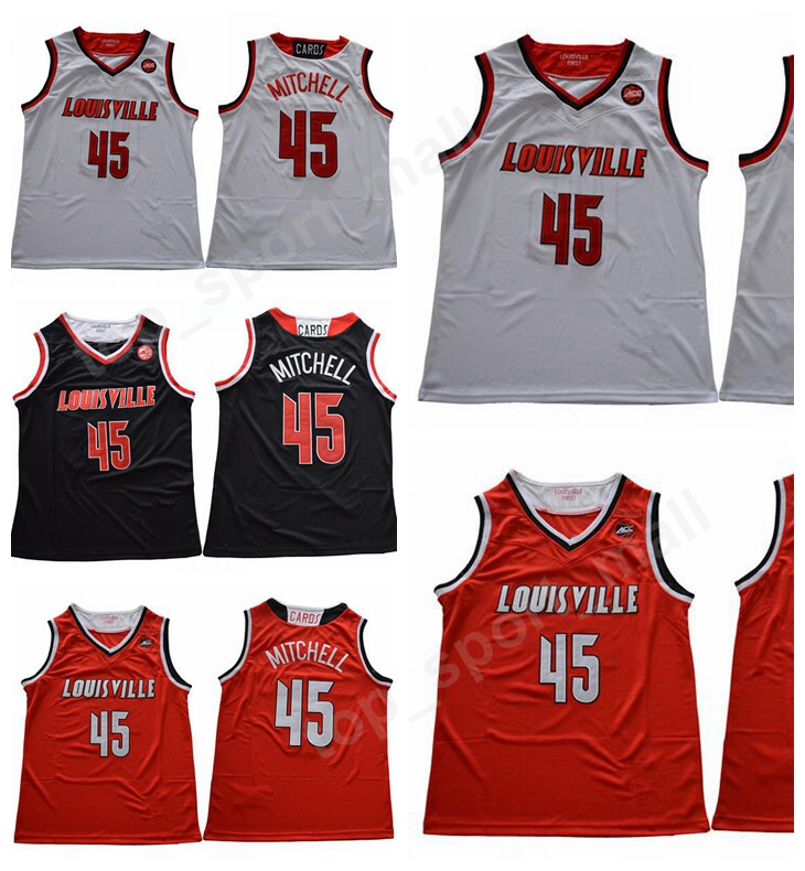 Men College Basketball Donavan Mitchell Jerseys 45 Breathable Pure Cotton For Sport Fans All Stitched Team Red Away Black White Color High Quality
Men College Basketball Donavan Mitchell Jerseys 45 Breathable Pure Cotton For Sport Fans All Stitched Team Red Away Black White Color High Quality