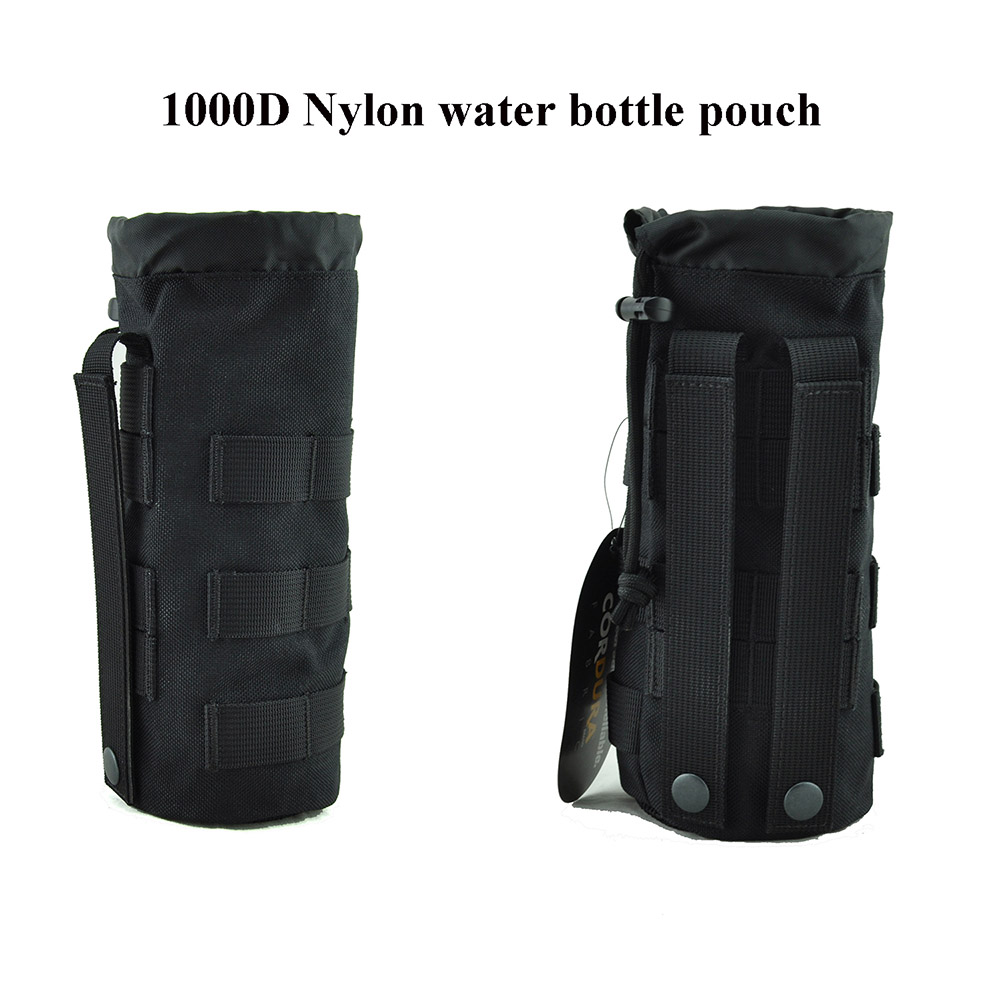 Water Bottle Pouch waist bag Tactical Drawstring Molle water kettle holder carrier for 32oz 9.4"x3.7"bottle with 1000D Nylon waterproof fabric, Multi-color
Water Bottle Pouch waist bag Tactical Drawstring Molle water kettle holder carrier for 32oz 9.4"x3.7"bottle with 1000D Nylon waterproof fabric, Multi-color