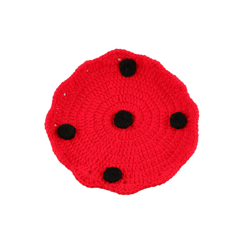 Newborn Baby Photo Studio Photography Props Cap Knit Hat Infant Cute Wool Knitted Ladybug Costume Hat Shell Photo Prop