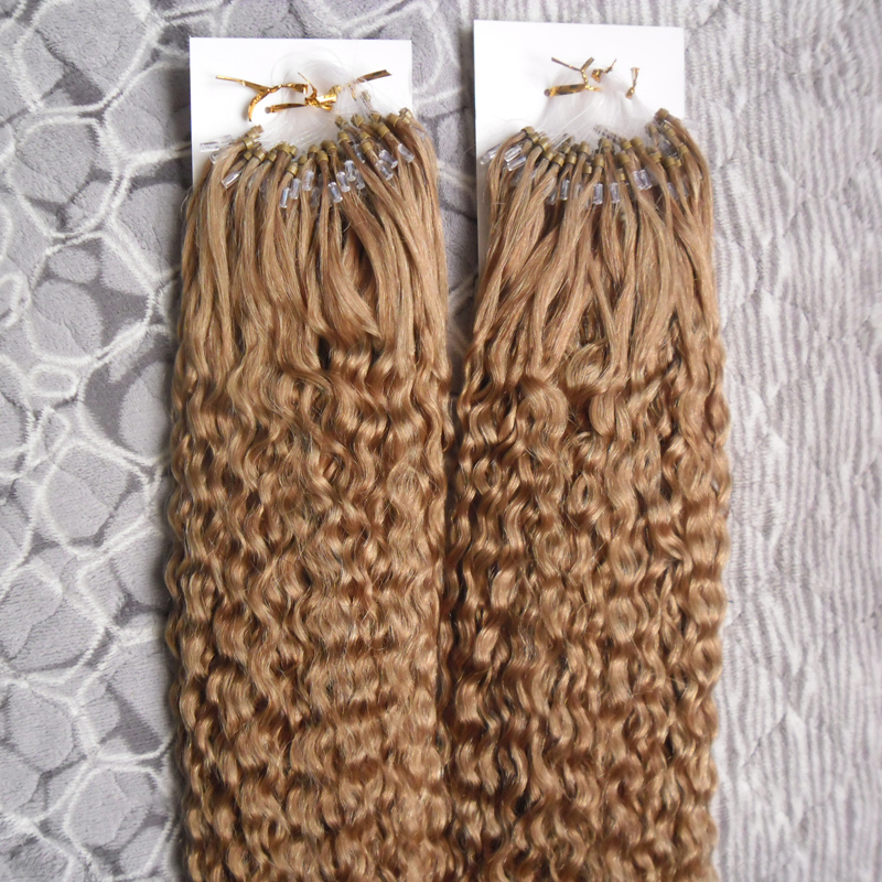 Micro loop human hair extensions 200G Micro Link Hair Extensions Human 200g micro loop hair extensions 1g curly