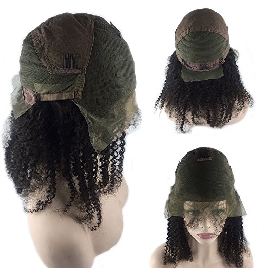 Lace Full Wig Human Hair 4B 4C Afro Kinky curly Wigs for Black Women Brazilian Humain remy 130% 14inch