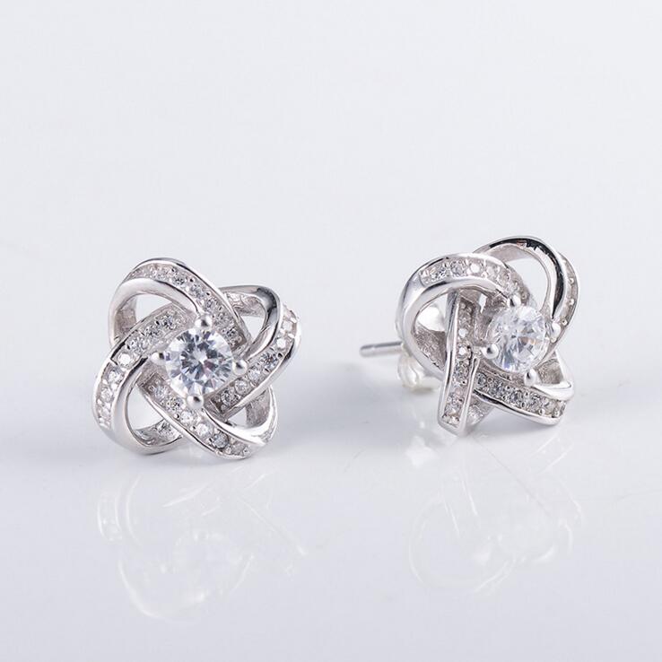 Fashion Earrings Jewelry Stud Earing Woman Silver Flower Ear Studs Cubic Zirconia Gemini Sets for Mother's Day
Fashion Earrings Jewelry Stud Earing Woman Silver Flower Ear Studs Cubic Zirconia Gemini Sets for Mother's Day