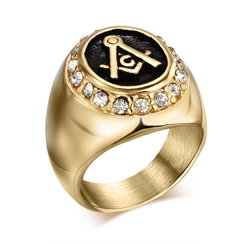 Free Shipping 13mm mosonic gold color stainless steel ring with CZ for men and woman hot sale in USA and Europe
Free Shipping 13mm mosonic gold color stainless steel ring with CZ for men and woman hot sale in USA and Europe