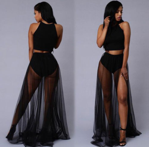 Women High Waist Mesh Skirts Empire See Through Sheer Side Split Skirt Solid Transparent Chiffon Maxi Long Skirt Summer 2018, Orange
Women High Waist Mesh Skirts Empire See Through Sheer Side Split Skirt Solid Transparent Chiffon Maxi Long Skirt Summer 2018, Orange