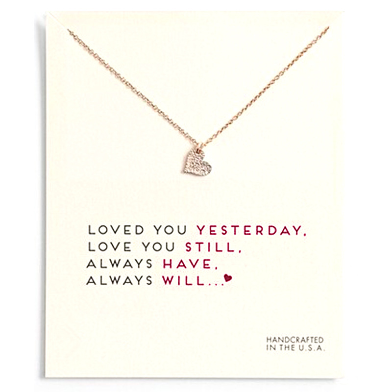 Dogeared Love Heart Choker Necklaces With Card Gold Silver Heart Pendant Necklaces For Women Jewelry Gifts I LOVE YOU
Dogeared Love Heart Choker Necklaces With Card Gold Silver Heart Pendant Necklaces For Women Jewelry Gifts I LOVE YOU